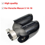 Porsche Macan 2014-2018 Nelja v&auml;ljalaskeavaga Must Kroom Roostevabast Terasest Summuti Otsik Car Exhaust Pipe black