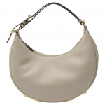 Fendi graphy Kuldne Logo T&otilde;mblukuga Nahast Poolkuu Kuju K&auml;ekott Naiste K&auml;ekotid Tuvihall 8BR798A5DYF1JCT Basic Set (Bag+Dust Bag)