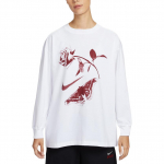 Nike Nagu W Nsw Ls Tee Vday Os &Uuml;mmarguse kaelusega pullover Pikkade varrukatega Tilkuva &otilde;laga T-s&auml;rk Naiste topid IH7696-100 S