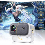 BAZARLAND30 Videoprojecteur Jimveo 360&deg;Rotating Projecteur Portable 13000L FHD1080P WiFi6 Bluetooth HomeCin&eacute;ma 4K