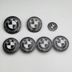 7 tk BMW embleemi komplekt 82 mm 74 mm 45 mm 56 mm 68 mm Auto esiosa kapoti logo Tagumine pagasiruumi m&auml;rk Velgede keskkatted Rooliratta kleebis 82 74 56x4 45