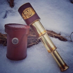 Messingist antiikne teleskoop nahk&uuml;mbrisega Steampunk Pocket Spotting Scope Vintage kingitus