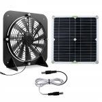 100W 12V p&auml;ikeseenergial t&ouml;&ouml;tav ventilaatorikomplekt IP65 veekindel p&auml;ikeseventilatsiooniventilaatorid P&auml;ikesepaneelikomplekt kahe ventilaatoriga kanamaja kasvuhoone jaoks must