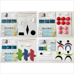 Montessori liigutav m&auml;nguasi 4-osaline komplekt (DIY komplekt) Juhistega, Valmistatud Jaapanis, Kingitus beebile, Munari mobiil, Oktaeedri mobiil, Gobbi mobiil (Gobi Mobiil),