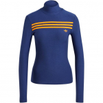 Adidas Originals 70ndate triibuline k&otilde;rge kaelusega pikak&auml;eline t-s&auml;rk naistele &Ouml;&ouml;sinine JN8315 XS