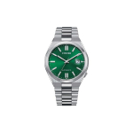 CITIZEN Mehaanilise liikumisega roostevabast terasest rihmaga k&auml;ekell Meeste kellad Roheline sihverplaat NJ0150-81X Green Dial