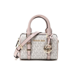 Michael Kors Bedford Monogram Color Block kunstnahast Boston kott Naiste kotid Vanilje-Valge Nude-Roosa 32F9G06C0B-173 Mini