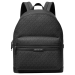 Michael Kors MK Cooper Metalllogo T&otilde;mblukuga Suletav Kaetud L&otilde;uendist Seljakott Meeste seljakott Must 37R5LCOB2B-BLACK Basic Set (Bag+Dust Bag)