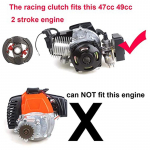 K&otilde;rge 44-6 Toimivusega Sidur Minimoto Mootor Kahetaktiline Tasku Mustuseratas ATV Neljarattaline Buggy 49Cc Osad must