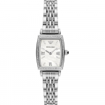 Emporio Armani Gianni T-Bar Valge Kahev&auml;rviline Roosa Metallist K&auml;ev&otilde;ru Naiste Kvartsikell AR11405 valge