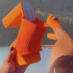 Platvormiga Paksud K&otilde;rged Kontsad Naiste Sussid Ruudukujuline Konts &Uuml;hev&auml;rvilised Kootud Rannakingad Vabaaja Kalasuuga Paksukesed V&auml;li-Sandaalid 36 oranž