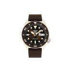 Seiko uus 5. seeria lihtne mehaaniline kell Spordikell Vabaaja mehaaniline kell Silikoonrihm Unisex kellad Pruun SRPG77K1 Regular Watch Box,Dark Brown Watch Dial