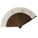 Kokkupandav Kyoto, nikerdatud karaki, suur l&uuml;hike p&auml;rlmutterdraakoni lehter, stiil, Jaapan, kvaliteetne puit, pikkus, taust, disain. kreemikas