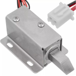 Solenoidlukk 0,6a Elektrooniline lukk Uks Elektromagnet &Uuml;lespoole suunatud keel Elektrooniline ukselukk Kappi ukse juurdep&auml;&auml;sukontrolliks valge