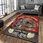Vintage Klassikaline Mootorratta Garaaž 3D Prinditud Vaip Elutuba Retro V&otilde;idus&otilde;iduauto Suur Vaip Kodu Dekoor Magamistuba Libisemisvastane P&otilde;randamatt 80x160cm