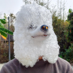 Pudeli mask Halloweeni looma lateksist peakate Cosplay'i maskeraadi rekvisiidid pl&uuml;&uuml;sist mask peakate White-haired VIP