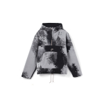 Nike Sport Essentials Tr&uuml;kitud Tie-Dye Sherpa Kapuutsiga Jakk Meeste &Uuml;ler&otilde;ivad Kuu-Fossiil-Hall DD5010-010 XXL gray
