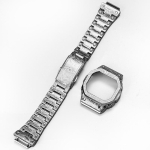 Casio G-Shock DW-H5600 Retro Mustriga Metallist Kella&uuml;mbrise ja Rihma Komplekt, Roostevabast Terasest Muudetud K&auml;ev&otilde;ru Vintage Stiilis Tarvikud DW-H5600 white