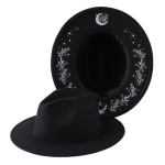 Metslillekuu Prindiga Fedora M&uuml;ts Naistele mehed Mood Isikup&auml;ra S&uuml;gis Talv Lai &Auml;&auml;r N&otilde;ialik M&uuml;ts Briti retro Lame Pealmine m&uuml;ts 55-58 black