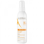 P&auml;ikesekaitsepihusti - Aderma - Protect SPF50+ - 200ml - Veekindel - Parabeenivaba