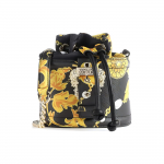 Versace Jeans Couture Barokkprindiga Mikrologo S&uuml;nteetilisest Nahast Koppkott Naiste Kotid Must 75VA4BF4ZS807G89 Basic Set (Bag+Dust Bag)