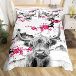 &Scaron;oti M&auml;giveis Tekikate King Queen L&auml;&auml;ne Taluloomad Tekikate Mikrofliis Pull Veised Lilleline Voodipesukomplekt Lastele Teismelistele 140x200cm