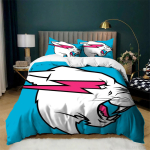 Mr Beast 3-osaline tekikate komplekt lukuga Voodipesu komplekt V&auml;lgu tekkikate Kass Pehme Kerge 200x220cm