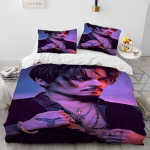3D Prinditud Johnny Depp Sarja Tekikott Voodipesukomplekt, Tekikoti Voodikomplekt Tekikate Padjap&uuml;&uuml;r, Kuninga Suuruse Kuninganna Suuruse Voodikomplekt Lastele EU Twin 135x200cm