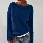 S&uuml;gisesed O-kaelusega topid Vintage naister&otilde;ivad vabaaja pikkade varrukatega kampsun Moodne &uuml;hev&auml;rviline kootud pullover Sueter Mujer 30539 S