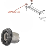 513194 5131F8 5131A9 Peugeot 206 207 Citroen C2 autole tagasilla puhverplokk tagavedrustuse kummipuks tagasilla puks 5131F8