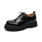 Vabaaja nahast kingad Mees Meeste K&otilde;rge Tald Platvorm Jaapan Harajuku Korea Streetwear Mood L&auml;ikivad &Auml;ri Pulmad Nahast Kingad 44 black