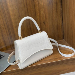 Yogodlns Retro naiste kott L&auml;&auml;ne stiilis &otilde;lakott K&auml;ekott Korea versioon Krokodilli mustriga v&auml;ike ruudukott mood ja lihtne Crossbody kott 21x8x15cm