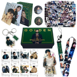 BTS Jung Kook GOLDEN Kingikarp, Kpopi iidoli kaupade kogu, Lomo kaardid, Akr&uuml;&uuml;lalus, V&otilde;tmehoidja, Kleebised, Kaelapael, T&auml;iuslik kingitus Armyle black
