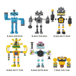 MOC Minu Laulvad Koletised Ehitusklotside Komplektid Muusikaline Robot Koor M&auml;nguklotsid Multikakarakter Koletiseklotsid Kokkupandavad M&auml;nguasjad Laste S&uuml;nnip&auml;evakingitus gray