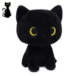 Kawaii must kassist pehmem&auml;nguasi Halloweeni t&auml;idisloom-padi Musta kassi pehmnukk Beebim&auml;nguasjad Pehmem&auml;nguasi J&otilde;ulukingitus lastele t&uuml;drukutele