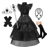 T&uuml;drukute Halloweeni Cosplay Kost&uuml;&uuml;m Must Gooti Riietus Kost&uuml;&uuml;m Laste Karnevali Peokleit 160 black