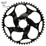 50T/52T/54T/56T/58T/60T ketiratta v&auml;nt Bafang Motor BBSHD 130BCD jaoks 52 must