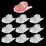 6-20 tk valgustusega kauboim&uuml;tsid pulmadeks Litritega LED-kauboim&uuml;tsid naistele Vilkuv kauboim&uuml;ts Hulgim&uuml;&uuml;k Bachelorette peo meened 6Pcs white