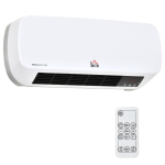 Seinale kinnitatav ventilaatorik&uuml;tteseade 2000W puldiga, 2 soojendusrežiimi, LED-ekraan, 12h taimer vannituppa 45 x 18.6 x 11.5 cm valge
