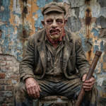&Otilde;udne pooln&auml;oga zombilateksmask Realistlik m&auml;danenud nahakorts Hirmutav cosplay-mask Halloweeni peo rekvisiidid T&auml;iskasvanutele gray