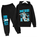 Messi Prindi Laste Komplekt Spordihoodie P&uuml;kstega Komplekt 2tk Komplekt Poisid T&uuml;drukud Beebi Laps R&otilde;ivad Vabaaja Mood S&uuml;gis Talv spordir&otilde;ivad 110 white