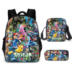 Uus Pokemon Pikachu seljakott lastele ja &otilde;pilastele Mugav pol&uuml;ester Kerge koolikott 3pcs