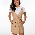 N&ouml;&ouml;biga V-kaelusega v&ouml;&ouml; suvekleit Naiste seljataga kontoripidu l&uuml;hike kleit Bodycon vabaajakleidid XL khaki