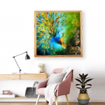 5D Teemantmaali Loom Tee ise Teemantmosaiik Teemanttikandid Paabulinnu Kodukaunistus 30x30CM