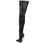 Crotch k&otilde;rged saapad JIALUOWEI 18 cm &uuml;lik&otilde;rge kontsaga tikk-saapad naiste lakknahast seksikad mustad venivad saapad 46 matt must v&auml;rv