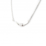 Les Tr&eacute;sors De Lily [I1153] - Collier Argent 'Scarlett' blanc argent&eacute; (rhodi&eacute;) - 20x5 mm valge