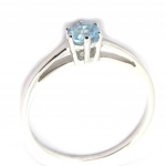 Solitaire Silver &Oslash; 4 mm akvamariin 56 t&uuml;rkiissinine