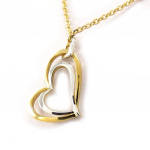 Altesse [K4525] - Collier Plaqu&eacute; Or 'Love' 2 tons kuld