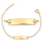 Les Tr&eacute;sors De Lily [L4327] - Gourmette Plaqu&eacute; Or 'Bambino' dor&eacute; - 20x4 mm kuld