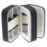 Davidt's [Q9150] - Must 'Zip'n go' lukuga ehtekarp (2 sektsiooni) - 18x12x8 cm must